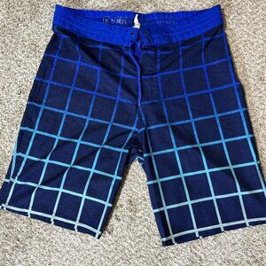 Old Navy Board Shorts Mens 34 Plaid Swim Trunks Drawstring Bathing Suit